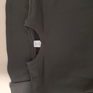 Tristan- luxe soft long sleeved tshirt midi dress, Charcoal Grey Modal & Cotton